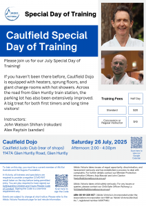 July Special Day of Training – Caulfield Dojo
