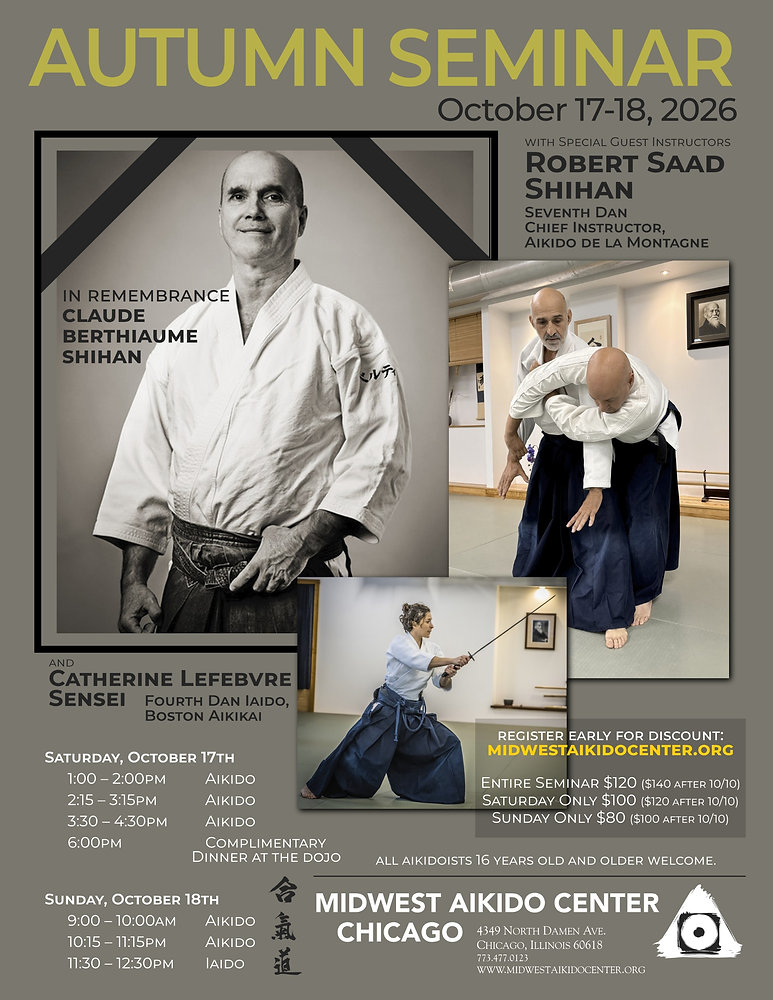 Midwest Aikido's Autumn Seminar October 17th - 18th, 2026