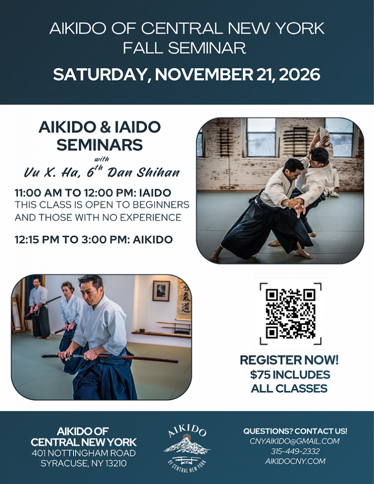 Aikido of Central New York's Fall Aikido & Iaido Seminar
